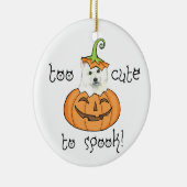 Halloween Eskie Keramisch Ornament (Rechts)