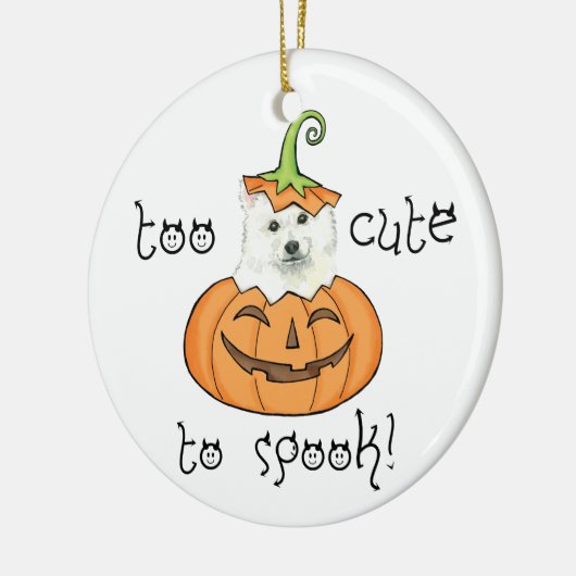 Halloween Eskie Keramisch Ornament (Links)