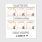 Halloween-esque 4" x 4" Custom-Cut Vinyl Stickers (Vel)