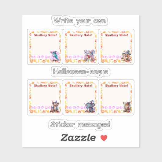 Halloween-esque 4" x 4" Custom-Cut Vinyl Stickers (Vel)