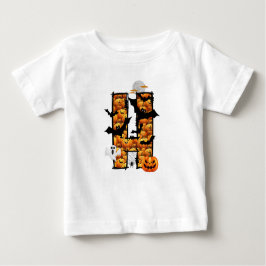 Halloween esthetische letter H baby t-shirt