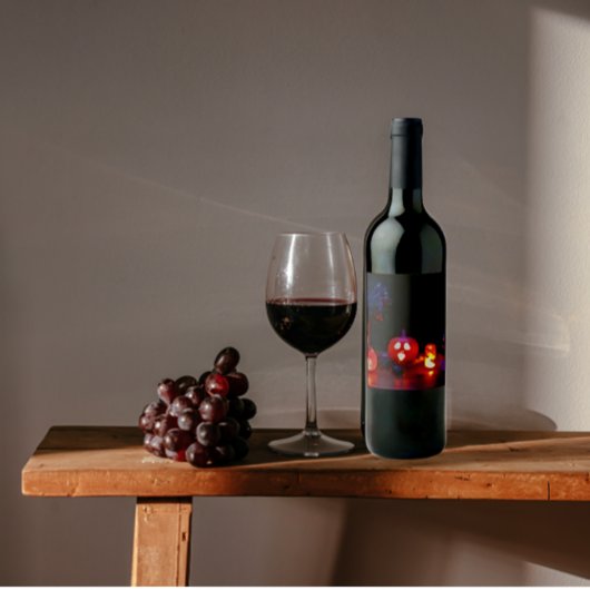 Halloween Eten & Drinken Labels Wijn Etiket