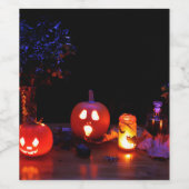 Halloween Eten & Drinken Labels Wijn Etiket (Enkel label)