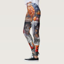 Halloween eten voor feestje thema leggings