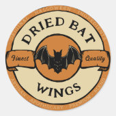 Halloween-etiket voor vleermuizen ronde sticker (Voorkant)