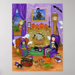 Halloween Eve. Halloween Poster voor kinderen.