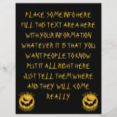 Halloween Event en Party Flyers (Achterkant)