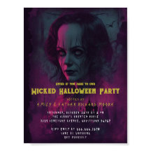 Halloween Evil Circus Clown Party Uitnodiging