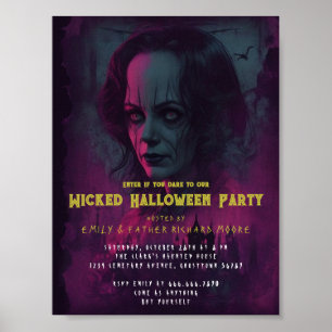 Halloween Evil Circus Clown Party Uitnodiging Poster