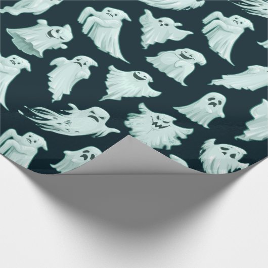 Halloween Evil Ghosts Horror Patroon Cadeaupapier (Hoek)