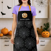 Halloween Evil Pumpkin Cookie gepersonaliseerd Schort