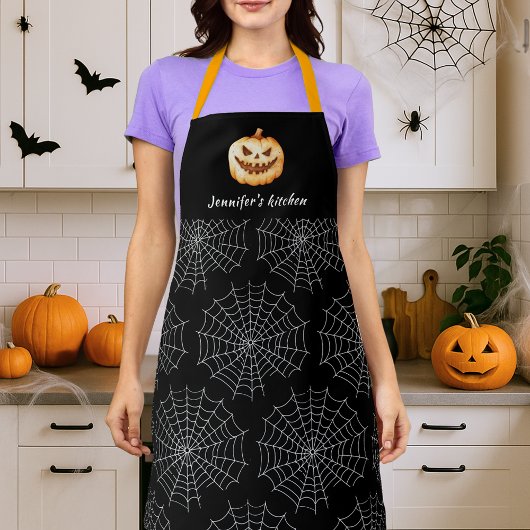 Halloween Evil Pumpkin Cookie gepersonaliseerd Schort