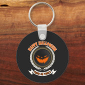 Halloween Evil Pumpkin Face Spooky Night Sleutelhanger (Voorkant)