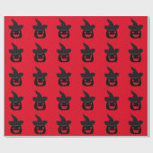Halloween Evil Pumpkin Wrapping Paper Cadeaupapier (Vlak)