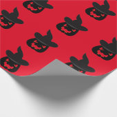 Halloween Evil Pumpkin Wrapping Paper Cadeaupapier (Hoek)