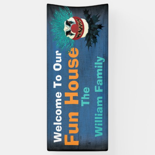 Halloween Evil Scary Clown Spandoek (Verticaal)