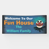 Halloween Evil Scary Clown Spandoek (Horizontaal)