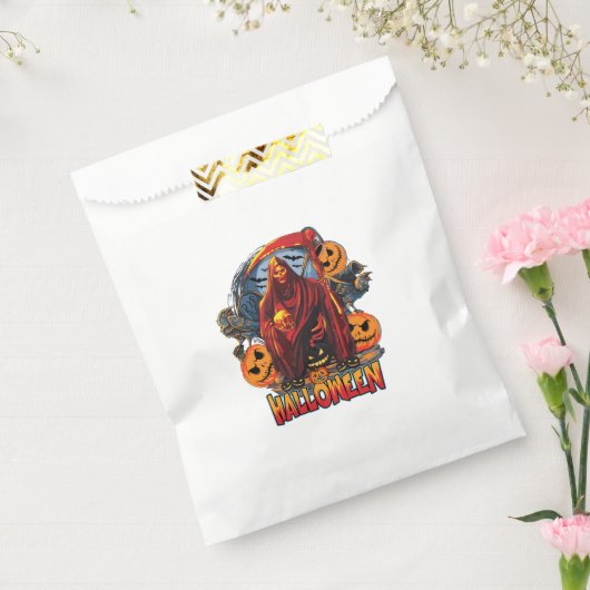 Halloween Evil skeleton, pompoen Bedankzakje (Gezegeld)