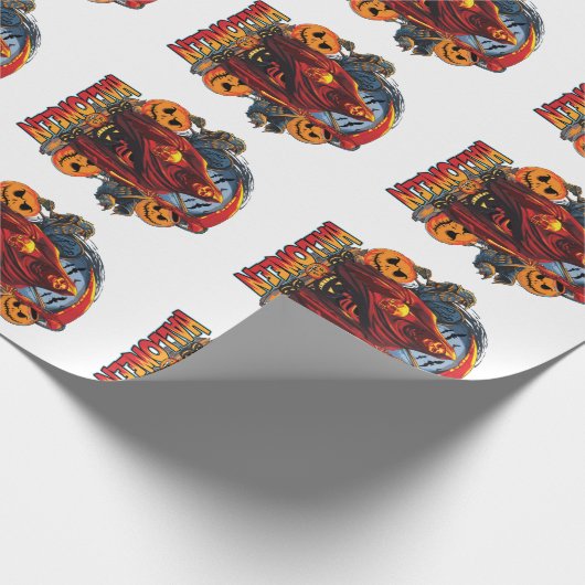 Halloween Evil skeleton, pompoen Cadeaupapier (Hoek)