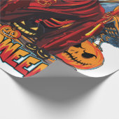 Halloween Evil skeleton, pompoen Cadeaupapier (Hoek)