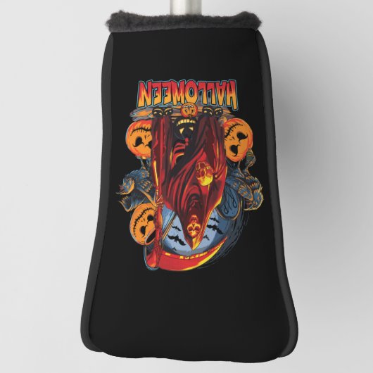 Halloween Evil skeleton, pompoen Golfheadcover (Draai 90)