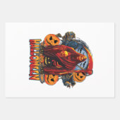 Halloween Evil skeleton, pompoen Inpakpapier Vel (Voorkant)