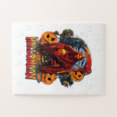 Halloween Evil skeleton, pompoen Legpuzzel (Horizontaal)