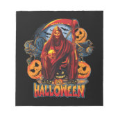 Halloween Evil skeleton, pompoen Notitieblok (Voorkant)