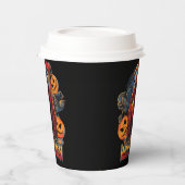 Halloween Evil skeleton, pompoen Papieren Bekers (Links)