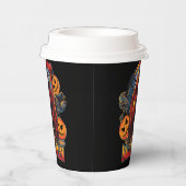 Halloween Evil skeleton, pompoen Papieren Bekers (Rechts)