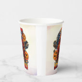 Halloween Evil skeleton, pompoen Papieren Bekers (Rechts)