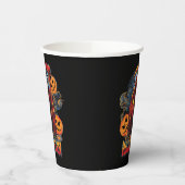 Halloween Evil skeleton, pompoen Papieren Bekers (Links)
