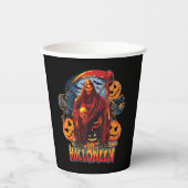 Halloween Evil skeleton, pompoen Papieren Bekers (Voorkant)