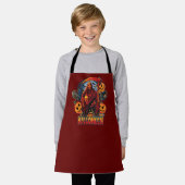 Halloween Evil skeleton, pompoen Schort (Gedragen)