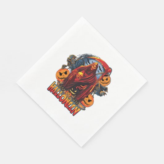 Halloween Evil skeleton, pompoen Servet (Hoek)