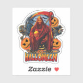 Halloween Evil skeleton, pompoen Sticker (Vel)