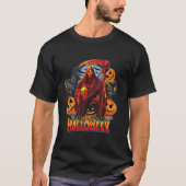 Halloween Evil skeleton, pompoen T-shirt (Voorkant)