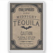Halloween Evil Spirits Midnight Tequila Potion Sticker (Voorkant)