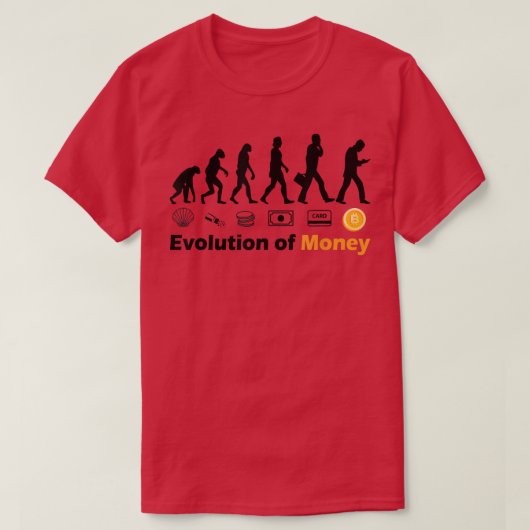 Halloween Evolution of Money Crypto Bitcoin 3536 T-shirt (Design voorkant)