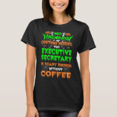 Halloween Executive Secretaris enge koffie cadeau T-shirt (Voorkant)
