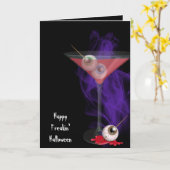 Halloween Eyeball Martini Drink met rook Kaart (Gele Bloem)