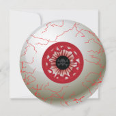 Halloween Eyeball Party Uitnodiging (Rood) (Voorkant)