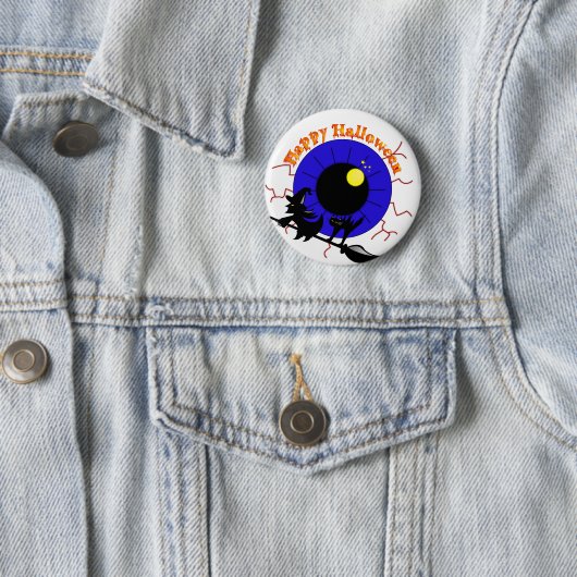 Halloween Eyeball Ronde Button 5,7 Cm (In situ)