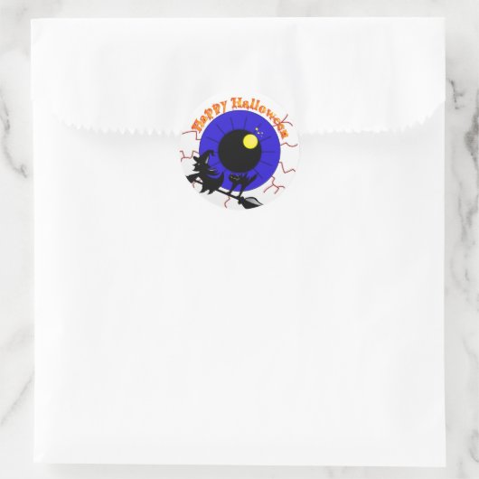 Halloween Eyeball Ronde Sticker (Tas)
