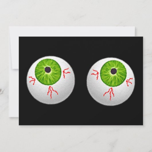Halloween Eyeballen Kaart (Voorkant)