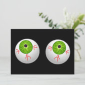 Halloween Eyeballen Kaart (Staand voorkant)