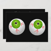 Halloween Eyeballen Kaart (Voorkant / Achterkant)