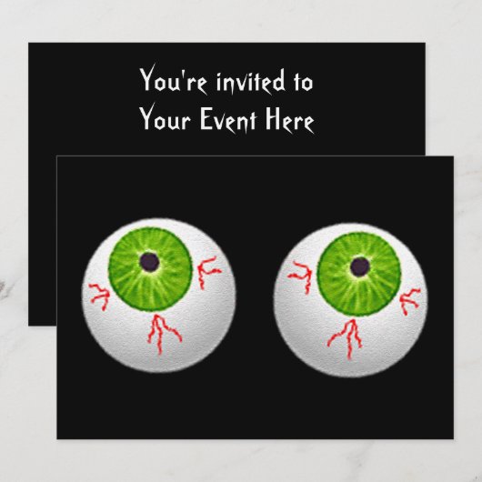 Halloween Eyeballen Kaart (Voorkant / Achterkant)
