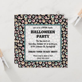 Halloween Eyeballs Party Kaart