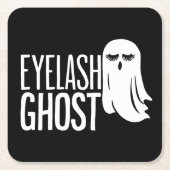 Halloween Eyelash Ghost Kartonnen Onderzetters (Voorkant)
